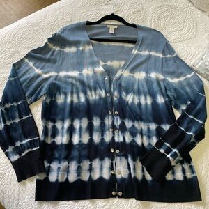 Chico's Blue and Black Cardigan Sweater